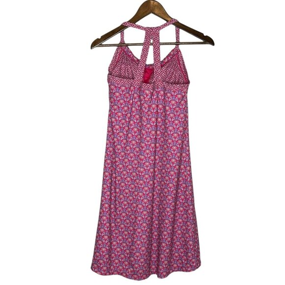 Prana Women's Pink and Purple Patterned Athletic‎ Padded Quinn Dress Size Medium - Picture 2 of 10